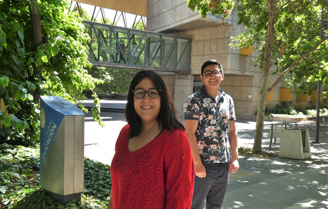 Dany López González y Macarena Salas Aguayo, estudiantes de Doctorado